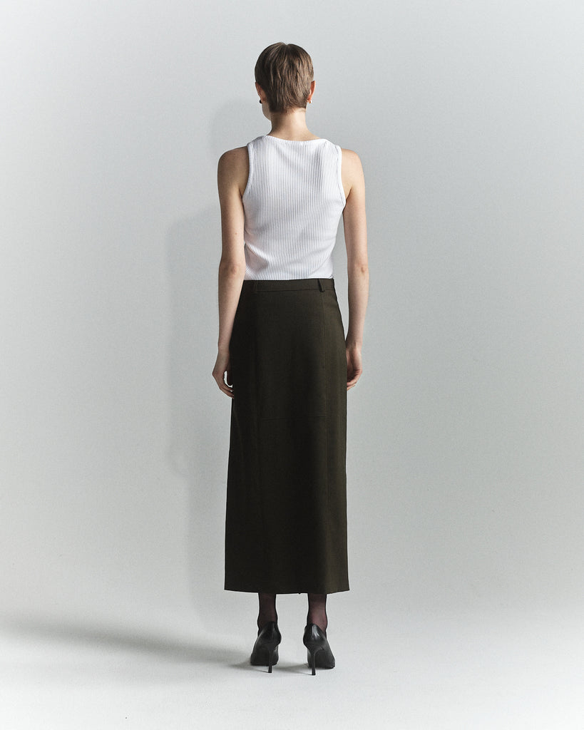 0146 uneven wrap skirt